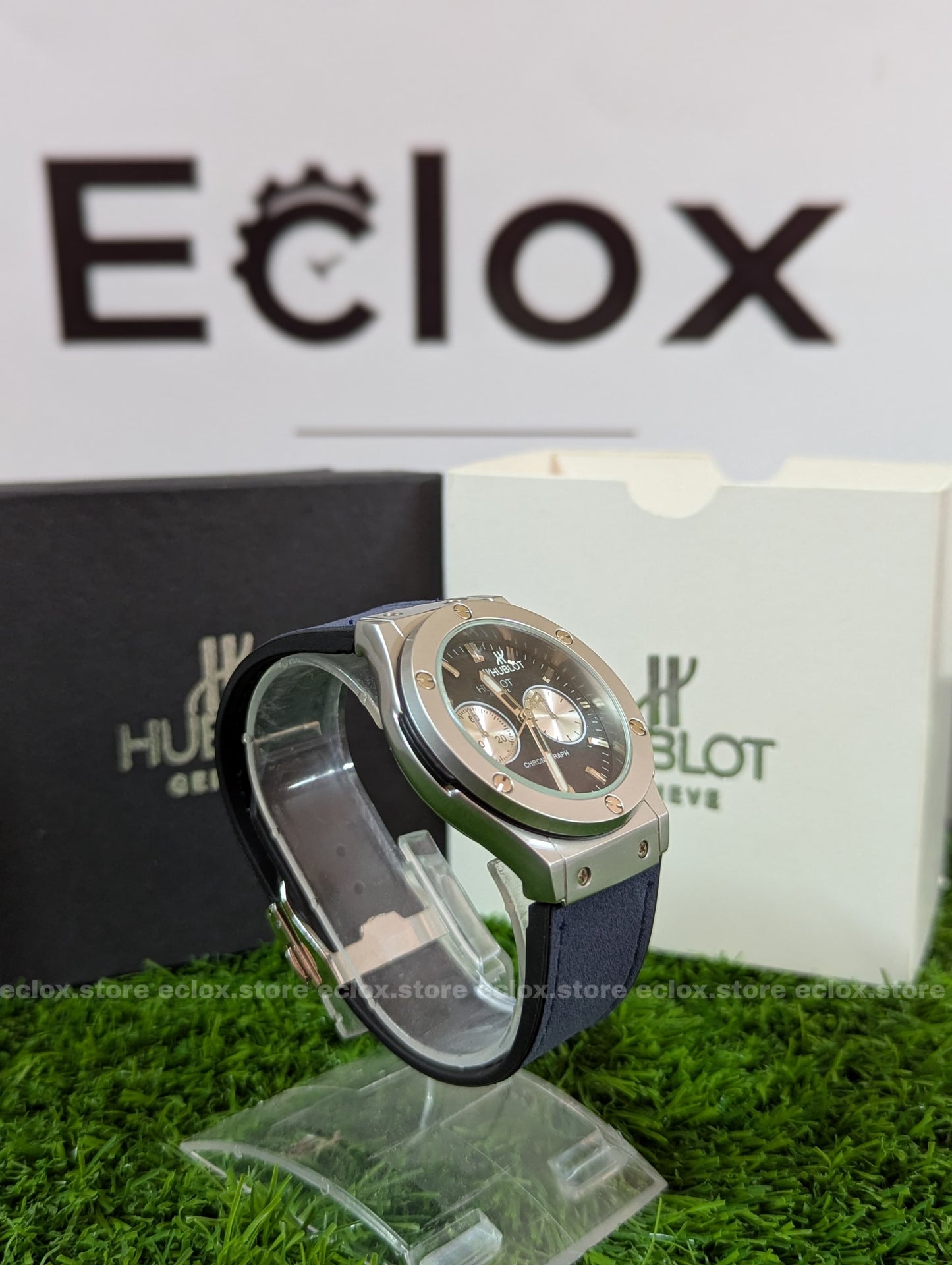 Hublot - Blue Dial & Blue Leather Strap