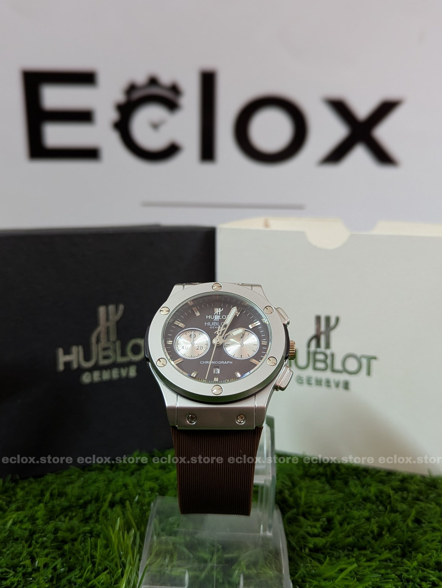 Hublot - Brown Dial & Brown Rubber Strap