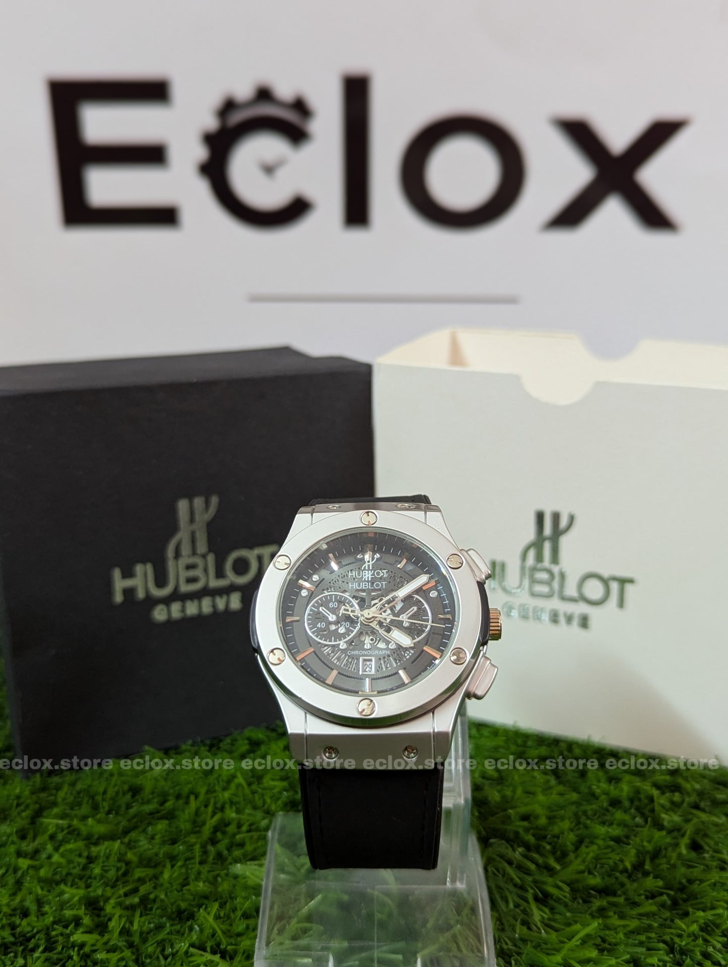 Hublot - Black Dial & Leather Strap