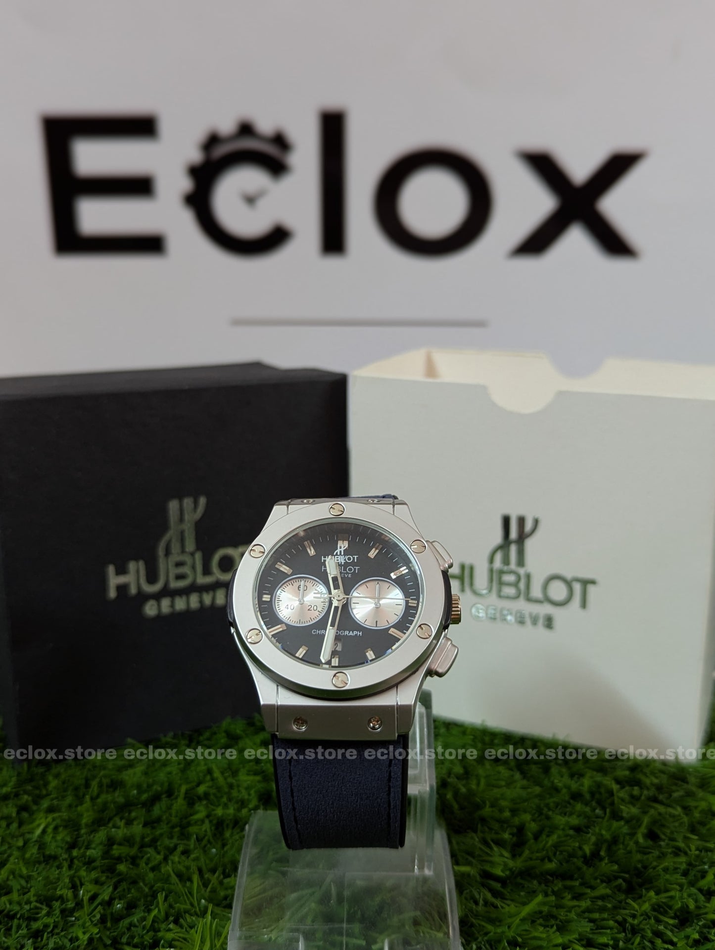 Hublot - Blue Dial & Blue Leather Strap