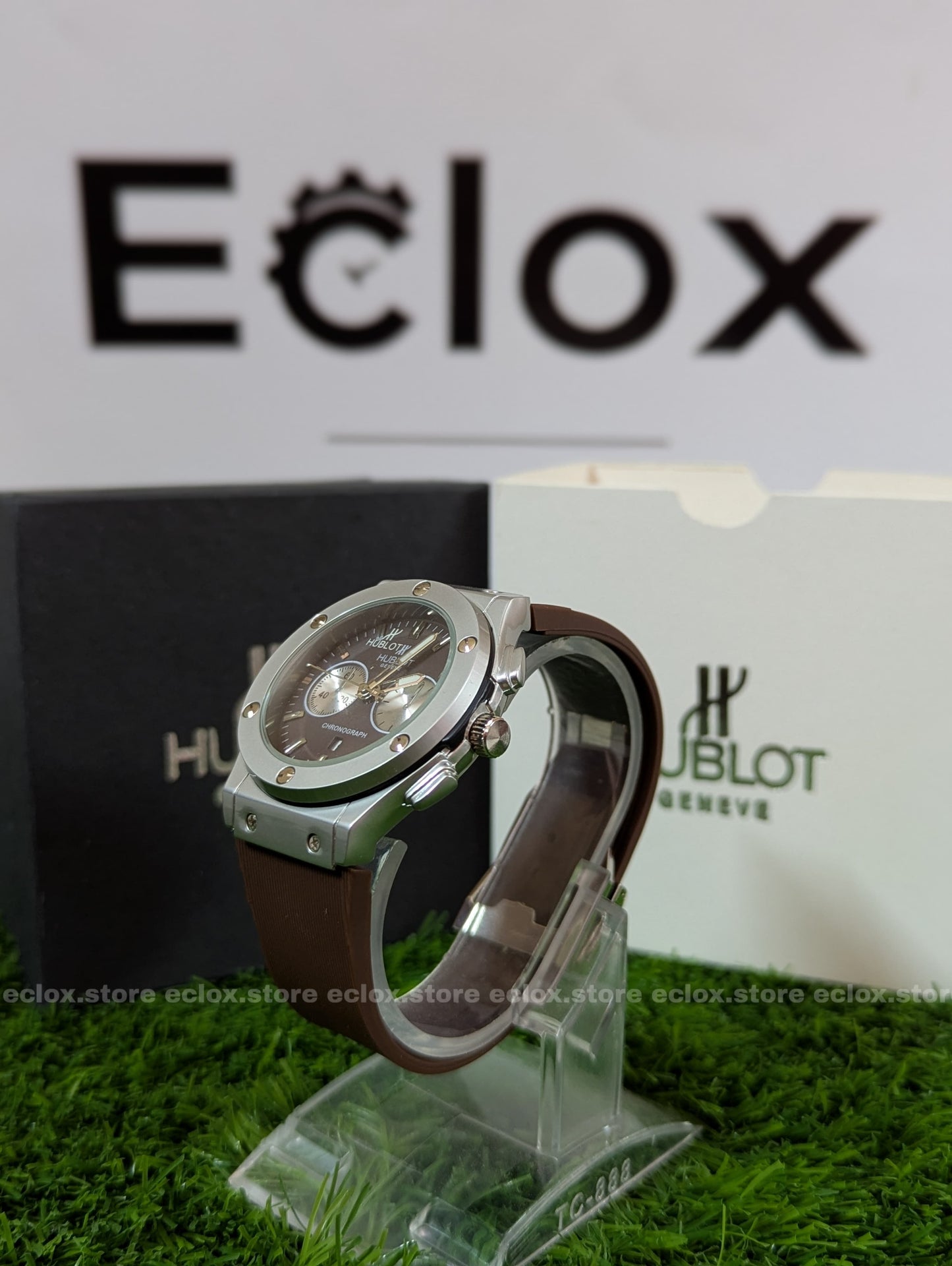 Hublot - Brown Dial & Brown Rubber Strap