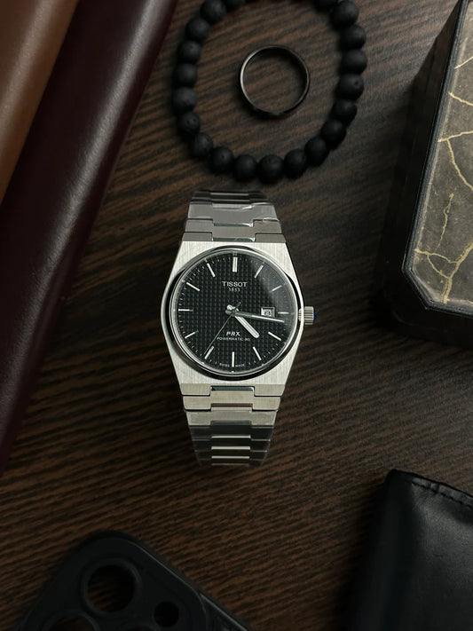 Tissot - PRX Black Textured