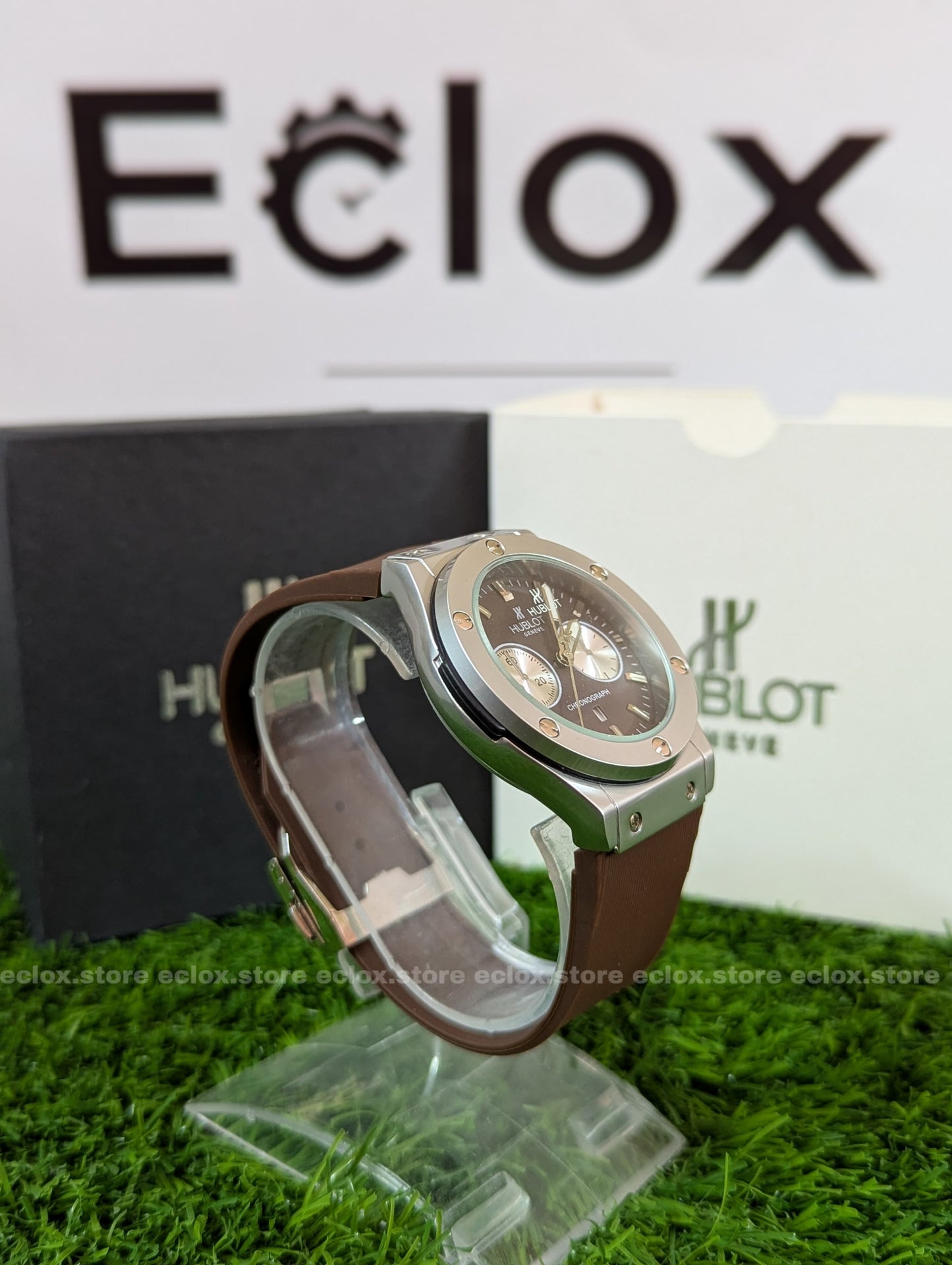 Hublot - Brown Dial & Brown Rubber Strap