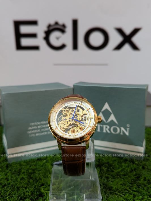 Fitron Skeleton Automatic - Gold Case & Gold Skeleton Dial