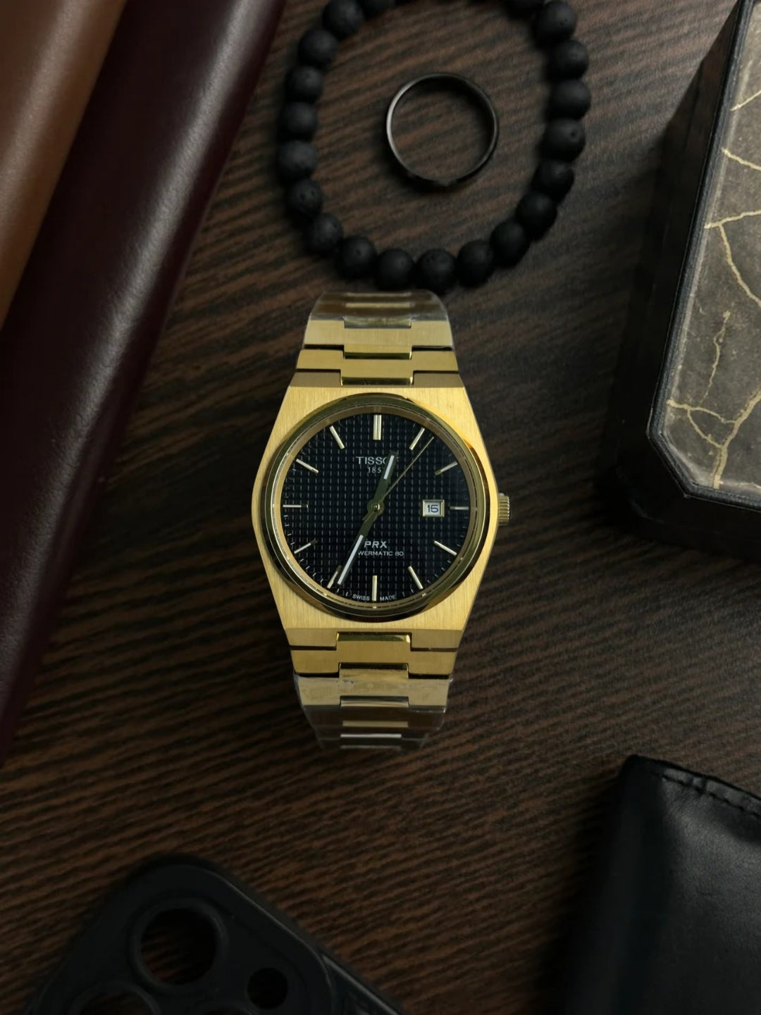 Tissot - PRX Black Textured